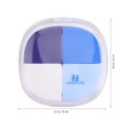 thumbnail image 2 of EeaseCA Portable Plastic Pill Box Mini Sealed Pill Case Creative 4 Compartment Pill Box, 2 of 8