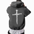 thumbnail image 5 of YIWULA Men's Zip-Up Hoodies Solid Hip-Hop Y2K Oversize Wash Old Craft Basic Hoodies Heavyweight Casual Fit Sweatshirt(M,Grey), 5 of 8