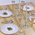 thumbnail image 7 of 40 pc Plastic Dinnerware Set , 20 Dinner Plates and 20 Side Plates , Elegant Fine China Look (Venetian Collection - White/Silver), 7 of 7