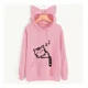 thumbnail image 1 of Orejas De Gato Lindo Ajuste Flojo Señoras Sudadera Caliente, 1 of 6