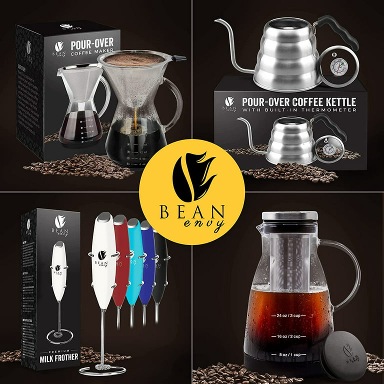 Bean Envy French Press Professional Coffee Includes Premium Milk Frother  16Oz.