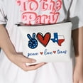 thumbnail image 2 of LEVLO Funny Texas Map Cosmetic Bag Proud Texan Gift Peace Love Texas Makeup Zipper Pouch Bag Texas Lone Star State Gift, 2 of 4