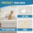 thumbnail image 5 of Funda de sofá de 4 piezas Fundas de sofá de cojín en T Funda de sofá para sofá de 3 cojines Antideslizante Protector de muebles súper elástico suave y lavable con 3 fundas de cojín individuales en T, MarfilMarfilSillón, 5 of 5