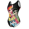 thumbnail image 5 of The Powerpuff Girls Womens Bathing Suits One Piece Swimsuits Cute Bikini Printed Swimwear Cover Up Dress S, 5 of 7