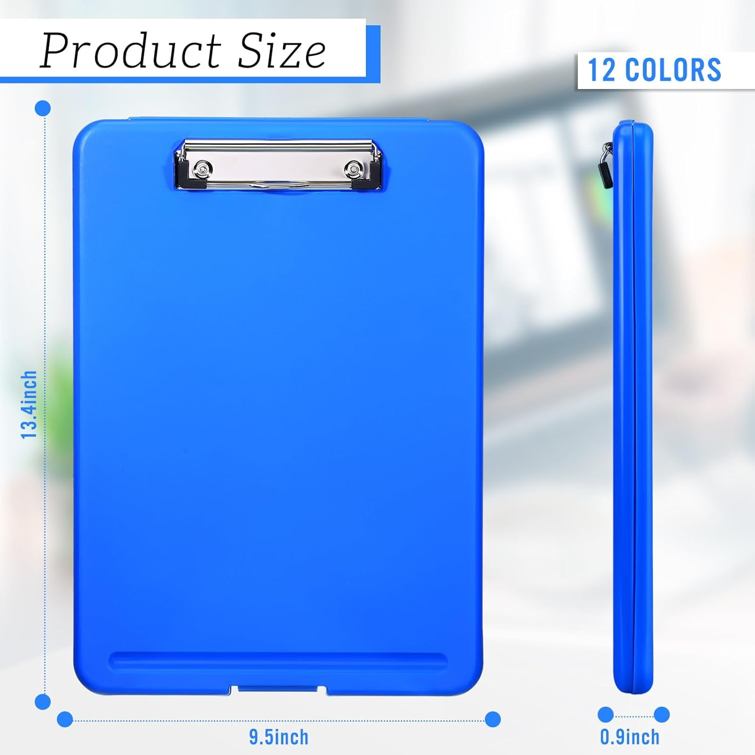 Plastic Clipboard with Storage Heavy Duty Portable Writing Boards for 150 Sheet A4 Paper with Pen Holder Large Capacity Clipboards for Nurse Teacher Student Classroom Office