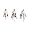 thumbnail image 3 of E27 Lamp Base Adjustable Bulb Splitter Light Converter Adapter Replacement Extension Portable Holder for Office Workshop 3 in 1, 3 of 7