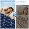 thumbnail image 2 of Navy Blue Cooling Blanket,Lightweight Breathable Summer Throw Blanket with Double Sided Cold Effect,Geometric Leaf Diamond Plaid Abstract Check Picnic Blankets Bed Sheet for Hot Sleepers 60"x80", 2 of 8