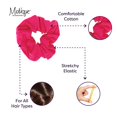 thumbnail image 4 of Motique Accessories Jumbo Cotton Scrunchie Hair Tie for Female and Girls- Hot Pink, 4 of 5