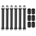 thumbnail image 1 of Varilla de Extensión de Lámpara de Doble Extremo M10 3.9" - Kit de 6 Pcs de Varillas de Tubo Recto con Tuercas de Conector para Candelabros, Luz Colgante, Varillas de Iluminación de Isla, Negro, 1 of 6