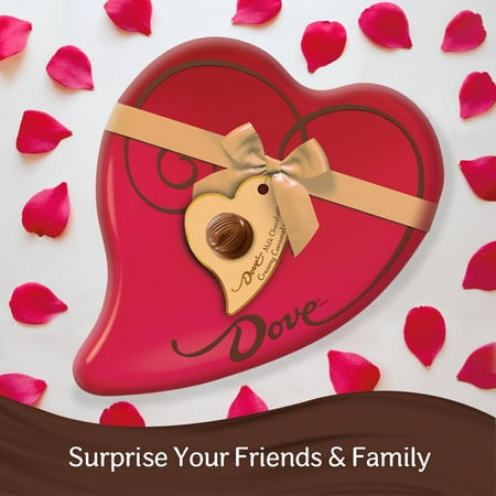 Mars Dove Creamy Caramel Chocolates in a Heart Tin, 8.13 Oz.