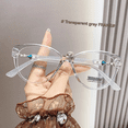 thumbnail image 3 of Stylish Matte Black Frame Blue Light Blocking Readers +3.50 for Men & Women, 3 of 4