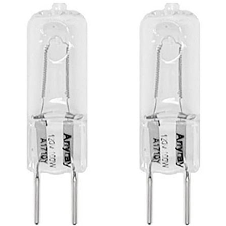 (2)-Pack G8 100W 100-Watt 130 Volt T4 Light Bulbs GY8.6 bulbs 100Watt 5-Lamps