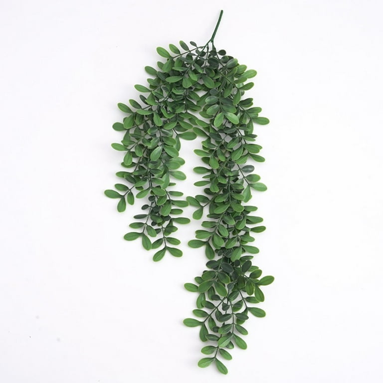 Yannee Artificial Hanging Greenery Plants Fake Ivy Vine Wall Basket  Decor,Silk Fake Ivy Leaves Hanging for Outdoor Indoor,Dark Green 