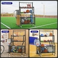 thumbnail image 5 of Garage Sports Equipment Organizer - Ball Storage Rack Heavy Duty Steel Ball Storage with 360 Rotaing Casters, Sports Organizer for Garage, Ball Rack for Basketball, Indoors and Outdoors, 5 of 7