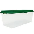 thumbnail image 3 of Hefty 113 Quart Clear Plastic Latched Christmas Storage Container, HIRISE Green Lid, Set of 4, 3 of 5