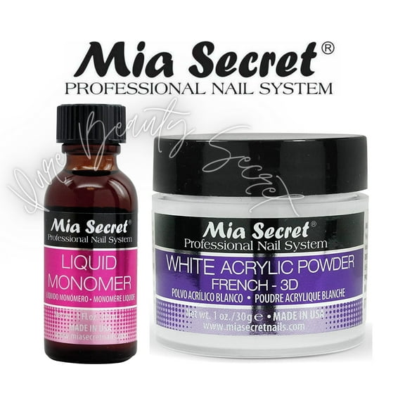 Mia Secret Liquid Monomer 1 oz and White Powder 1 oz