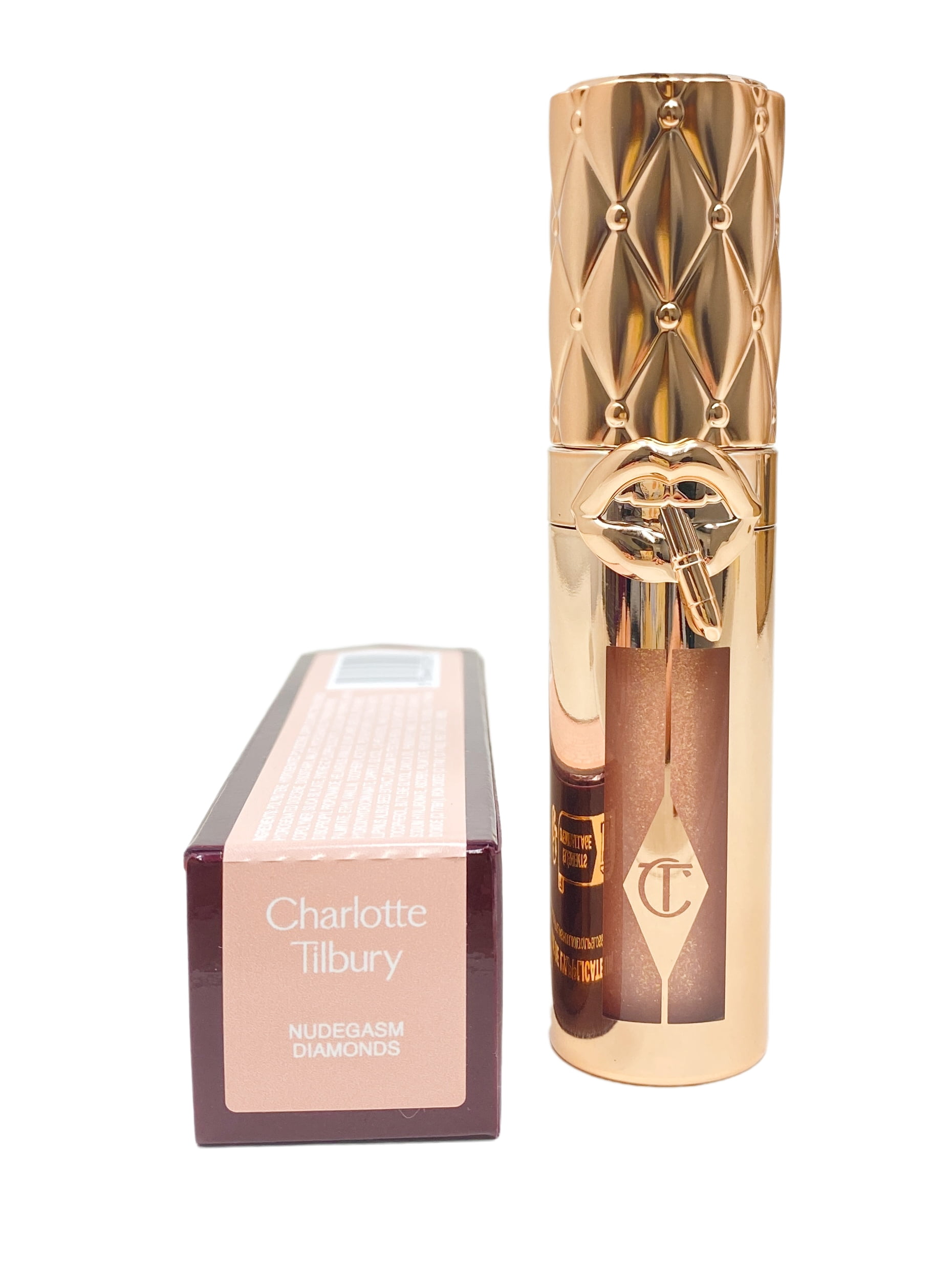 Charlotte Tilbury Big Lip Plumpgasm Lip Gloss- Nudegasm Diamonds (.18 Fl Oz)