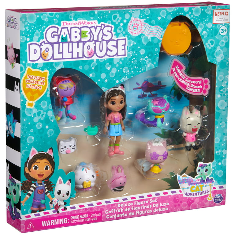 Gabby's Dollhouse, Deluxe Gift Set with 7 Toy Doll Figures Ages 3 and up 