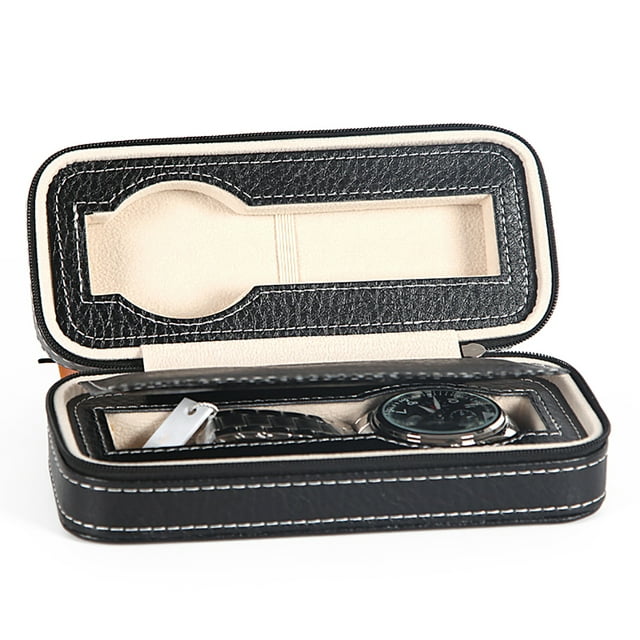 Coofit Watch Box Portable Multipurpose Zipper Closure Watch Organizer Watch Travel Case