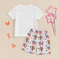 thumbnail image 4 of Okbabeha Kids Boys 4th of july Shorts Set,Short Sleeve Stars Stripes Print Shirt+Elastic Waist Shorts fourth of July Outfit, 4 of 7