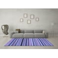 thumbnail image 3 of Ahgly Company Indoor Square Oriental Blue Modern Area Rugs, 7' Square, 3 of 4