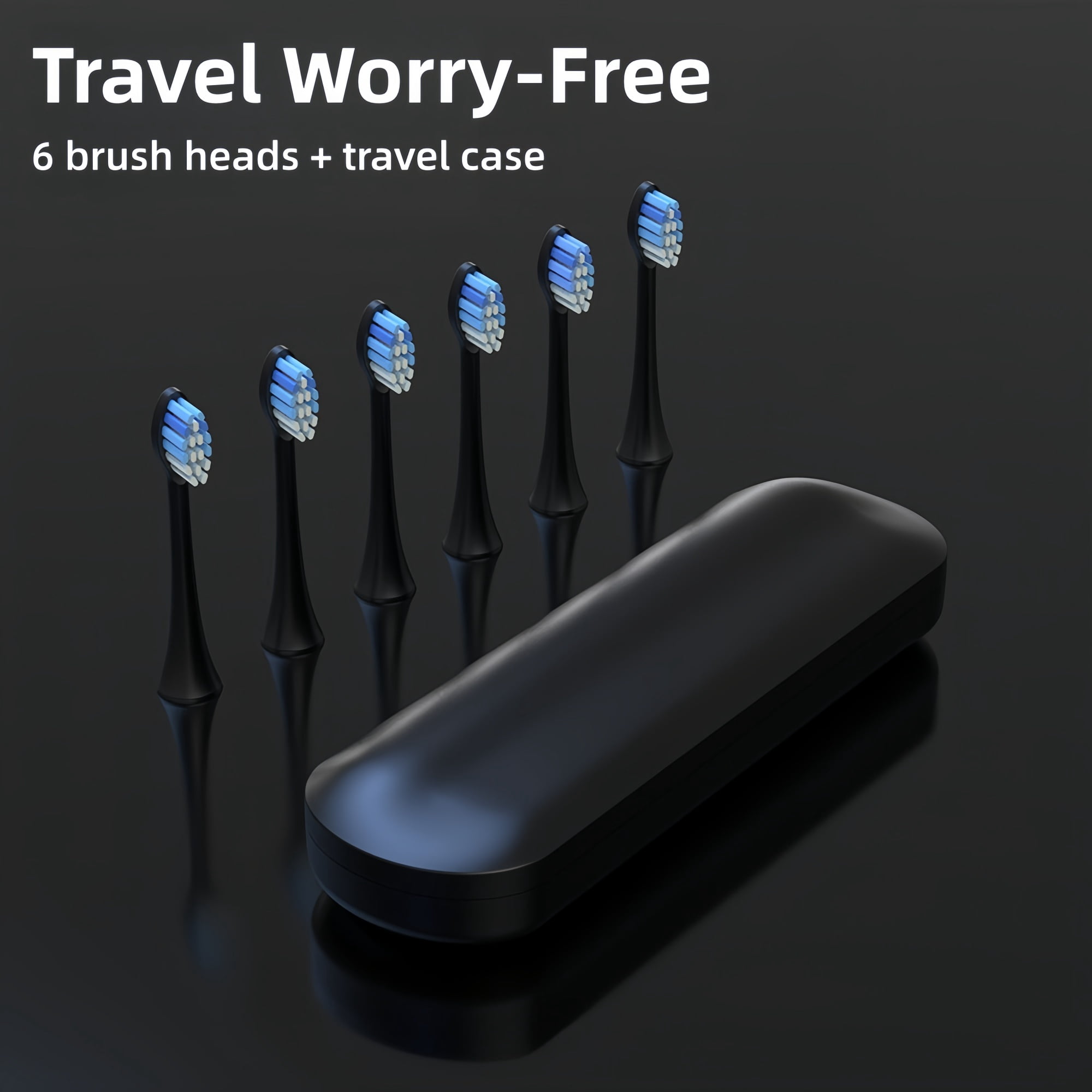 Sonic Electric Toothbrush, 5 Brushing Modes, Rechargeable & IPX7 Waterproof, Suitable for Adults and Kids,Black