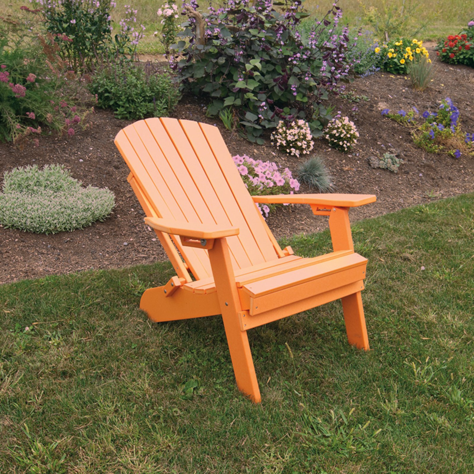 A &amp; L Furniture Fanback Recycled Plastic Folding And Reclining Adirondack Chair - image 5 of 6