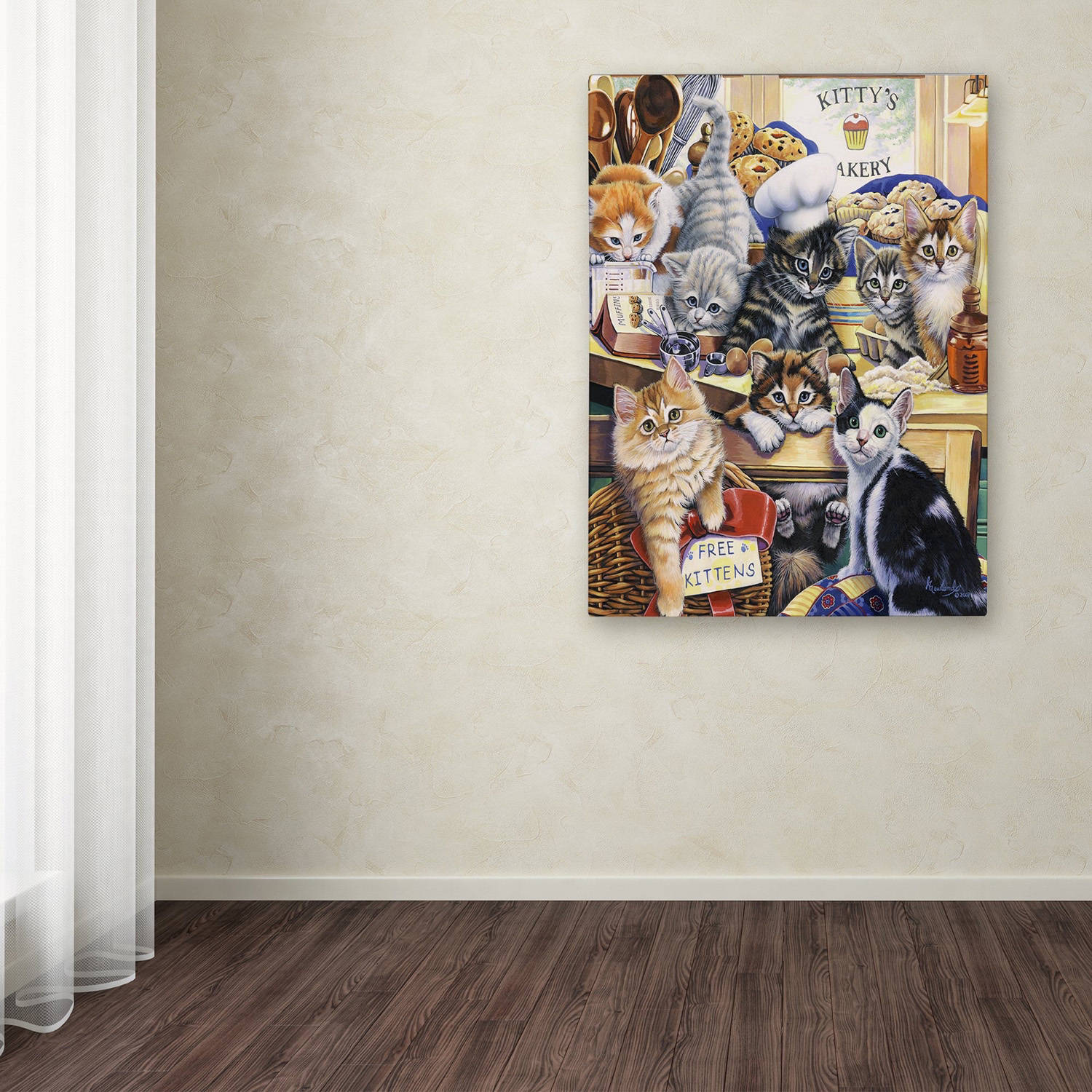 Trademark Fine Art 'Kitty Bakery' Canvas Art by Jenny Newland