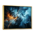 thumbnail image 2 of Designart "Lightning Electric Euphony I" Landscapes Floater Framed Canvas Print, 2 of 7