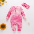 thumbnail image 2 of 6-9 Months Unisex Infant Baby Boy Girl Long Sleeve Button Romper One-Piece Jumpsuit Infant Baby Fall Winter Clothes for Newborn 3 6 9 12 18 Months,Pink, 2 of 6