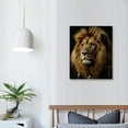 thumbnail image 4 of Nawypu Large Lion Canvas Wall Art, lion king with crown Black Gold, Wall Decor Africa wild animals, Prints Pictures for Man Living Room Bedroom Bathroom Home Decor Ready to Hang, Modern Art, Decor, 4 of 5