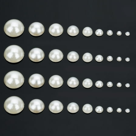 MUSEYA 1000pcs Pendant Accessories Jewelry Making White Pearl Stickers for and DIY