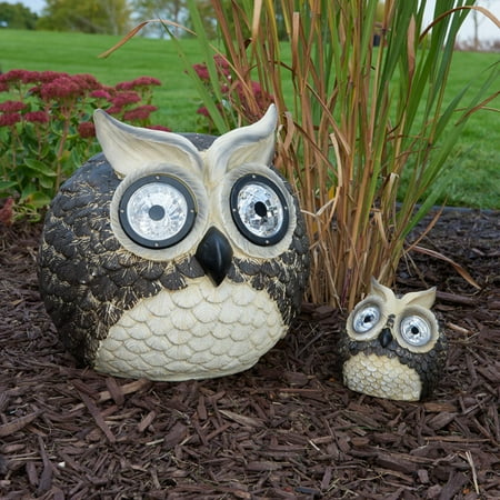Patio Pal - Mother & Baby Solar Garden Pal Owl Set (Large 12