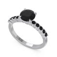 thumbnail image 2 of 2.25 Ct Latest Round Shape Black Onyx Gemstone Bridal Ring for Women Solid 18K White Gold Size 3.5 by Diamond-Capitals, 2 of 7