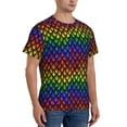 thumbnail image 2 of Bixox Men's Dragon Scales Printed Short Sleeve Skinny Athletic T-Shirt, 2 of 6