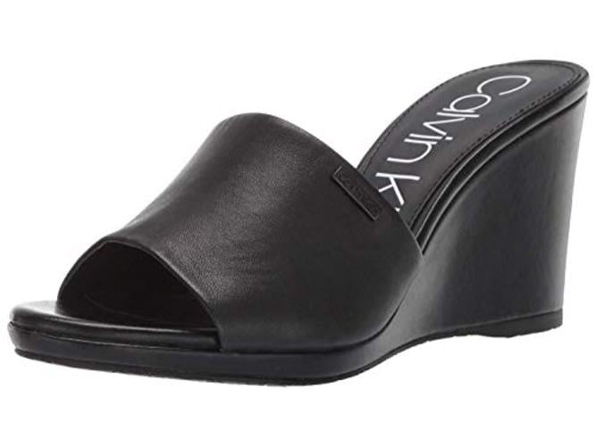 calvin klein wedge flip flops