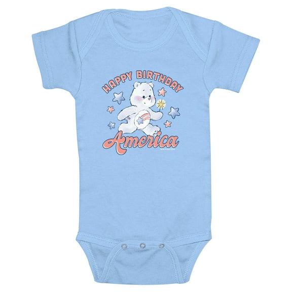 Infant's Care Bears America Cares Bear Happy Birthday America  Bodysuit