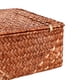thumbnail image 2 of 3pcs Seagrass Basket With Lid Storage Box Sundries Sorting Storage Box Household Cosmetics Organizer, 2 of 5