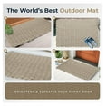 thumbnail image 3 of Outdoor Door Mat, Lobster Rope Doormat, All Weather Mats, Woven Door Mat from Nautical Rope, Front Door Welcome Mats, (Solid Sand, 18 x 30), 3 of 7
