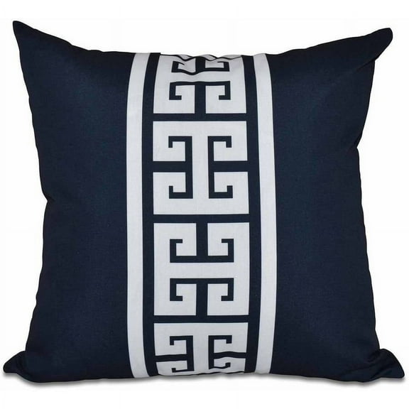 Simply Daisy 16" x 16" Key Stripe Print Pillow, Navy