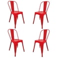 thumbnail image 1 of Set De 4 Sillas Tolix Metálicas Vintage Para Comedor Restaurante Exterior Interior rojo, 1 of 9