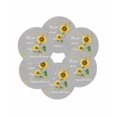 thumbnail image 7 of 13 Inch Round Placemats Set of 6, Sunflower Non Slip Heat Insulation PP Table Mats, Vintage Botanical Washable Place Mats for Kitchen Dining Party Table Decor, 7 of 7
