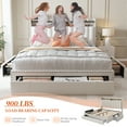 thumbnail image 3 of EnHomee Full Bed Frame with Drawers,Full Size Bed Frame with Storage Metal Bed Frame with Headboard Beige, 3 of 8