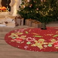 thumbnail image 6 of Christmas Gingerbread Man Cute Candy Cane Red 36 Inch Christmas Tree Skirt Carpet Mat Funny Party Decor Supplies for Xmas Halloween Decorations Occasion Ornament, 6 of 6