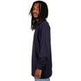 thumbnail image 4 of Shaka Wear Men's Max Heavyweight Cotton Long Sleeve Crew Neck T-Shirt - Navy Blue - Large, 4 of 4