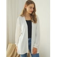 thumbnail image 4 of Doublju Womens Long Sleeve Loose Fit Open Front Casual Cardigan With Plus Size, 4 of 4