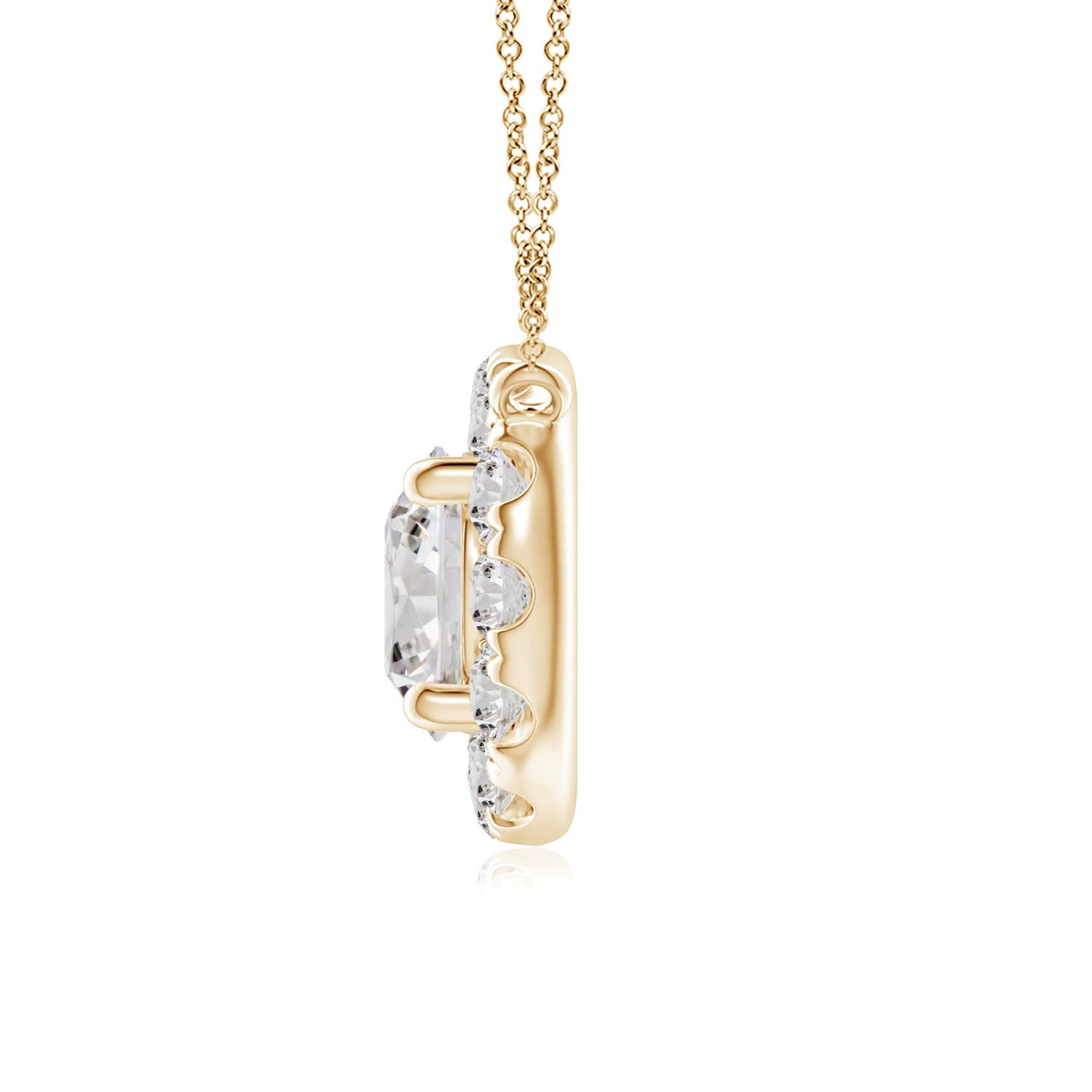 ANGARA Natural 0.4 Ct. Diamond Solitaire Pendant Necklace in 14K