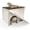 Natural Colour-M:9.1×7.1×7.8", variant on Terrarium Habitat Decor Natural Colour M:9.1×7.1×7.8" Reptile Hiding Spot with Basking Platform