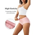 thumbnail image 3 of GaaiKei Womens High Waist Cotton Panties C Section Recovery Postpartum Soft Stretchy Full Coverage Underwear(5 Pack, Size 8), 3 of 6
