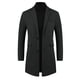thumbnail image 5 of Abrigos de espiga Inspire Chic para hombres, corte clásico, abrigo de invierno de una sola fila, XL, negro, 5 of 6